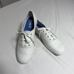 Women’s White Leather Keds - Size 7M